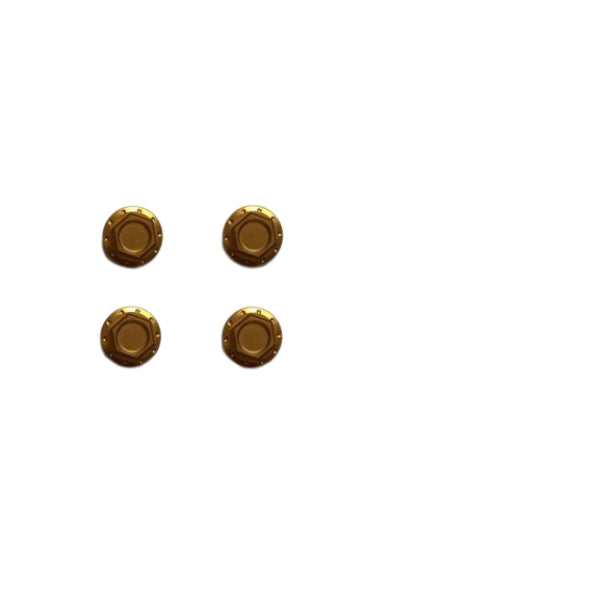 BS0566-GOLD - Gold CNC Shock Nuts Top and Bottom Set of 4
