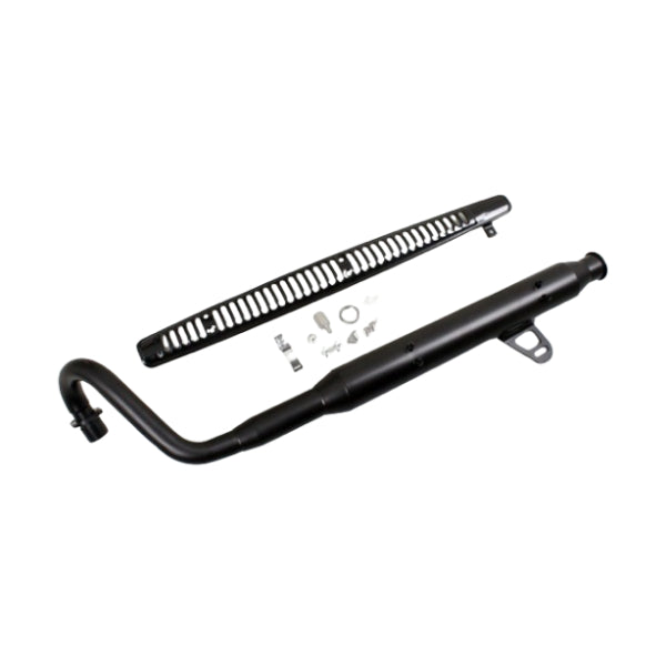 BS1401-NEW - Carbon Performance Dx Upswept S/Steel Exhaust in Black Fit 50cc to 212cc Engines