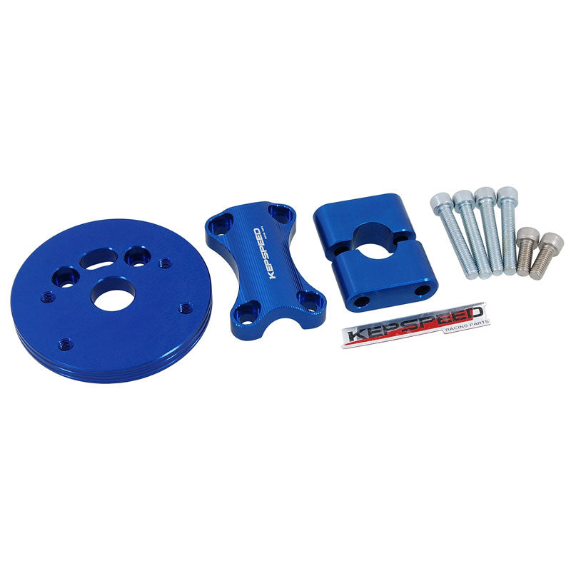 BS0377-BLUE - CUB CNC Custom Top Plate For Handlebars In Blue