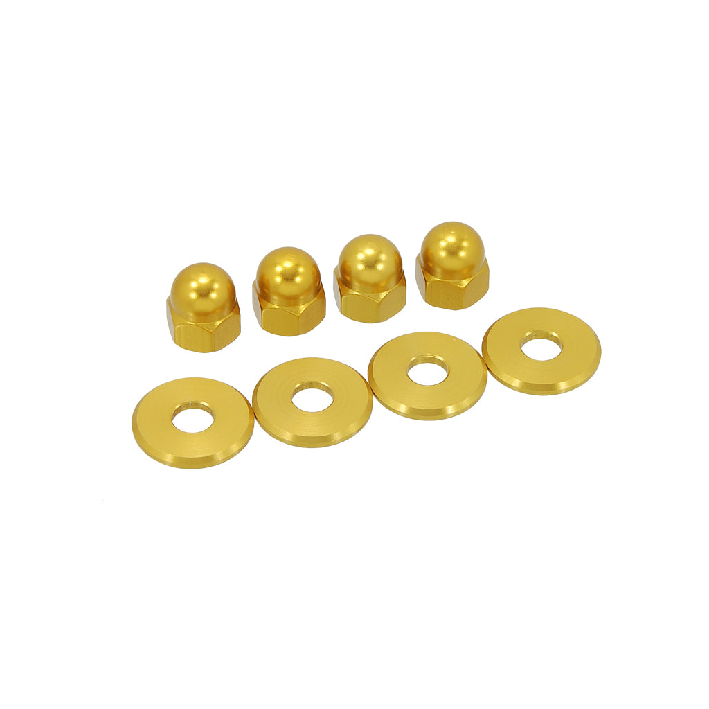 BS1429-GOLD set of 4 shock nut M10 x 1.25 and 4 washers In Gold