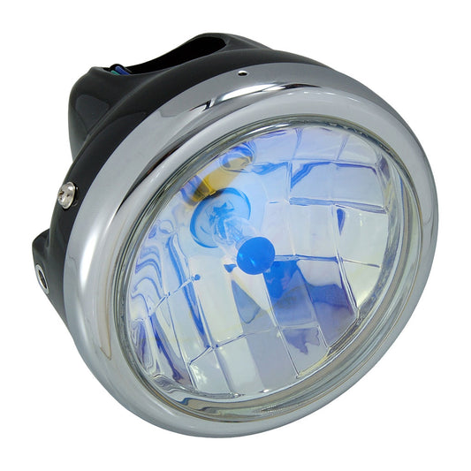 BS1447 - Rainbow Diamond Clear Lens Headlight With Black Shell