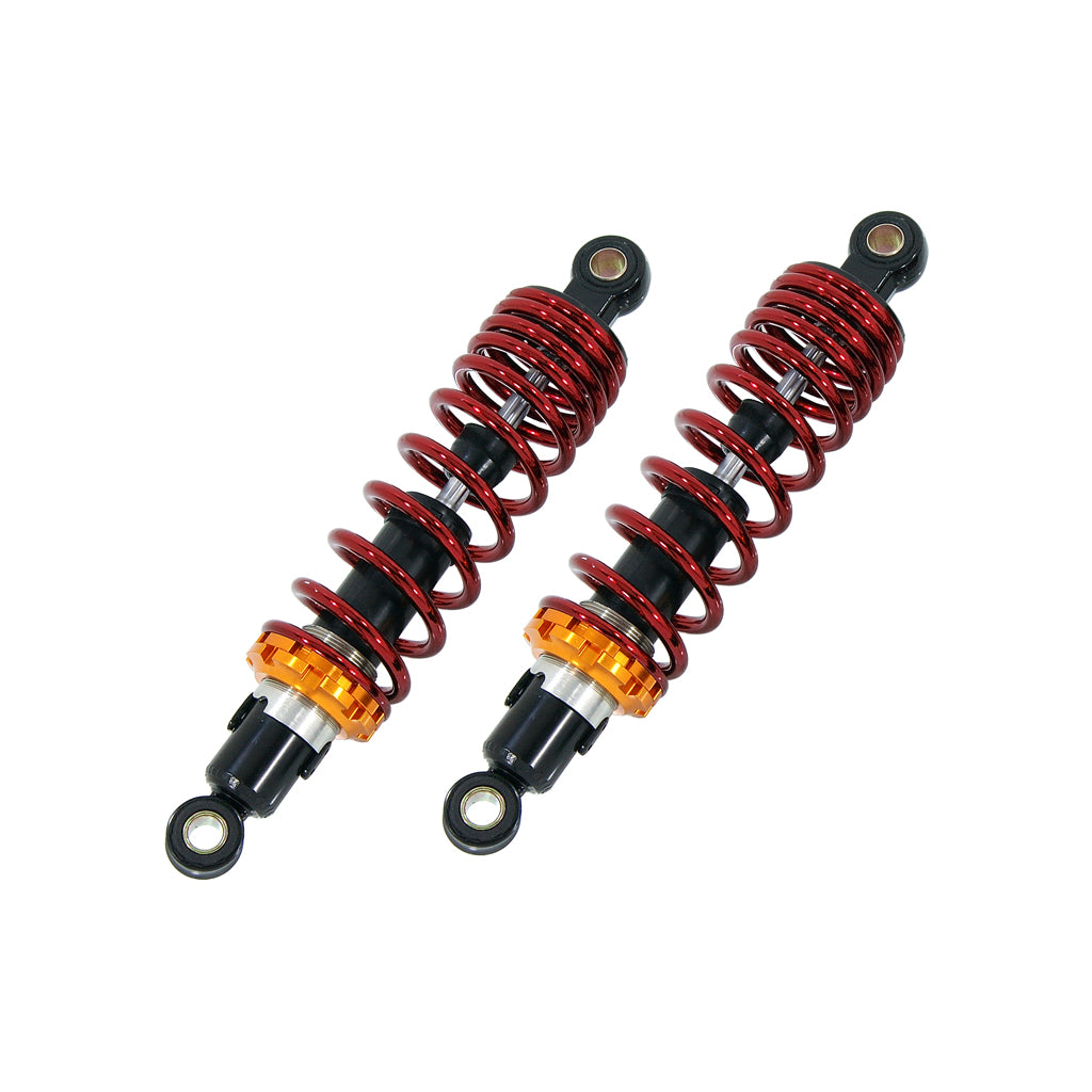 BS1629 285mm Rear Shocks In All Black With Red Springs