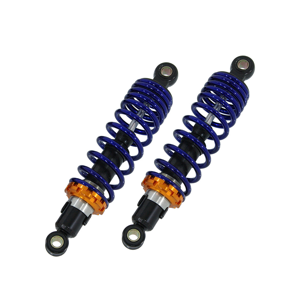 BS1630 285mm Rear Shocks In All Black With Blue Springs