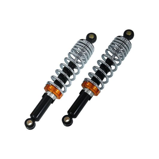 BS1633 DX 330mm Rear Shocks In All Black With Chrome Springs